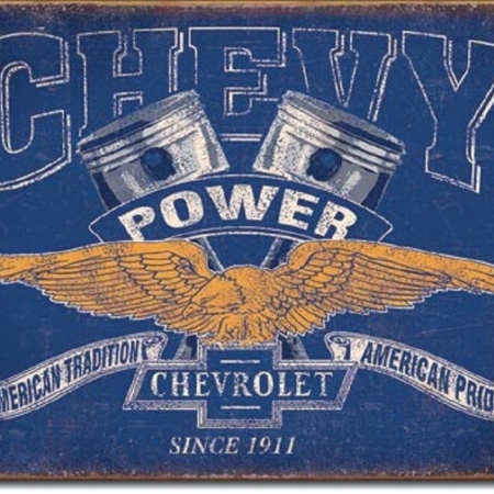 Chevy Power Tin Sign