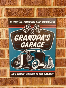 Grandpa's Garage Tin Sign