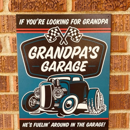 Grandpa's Garage Tin Sign