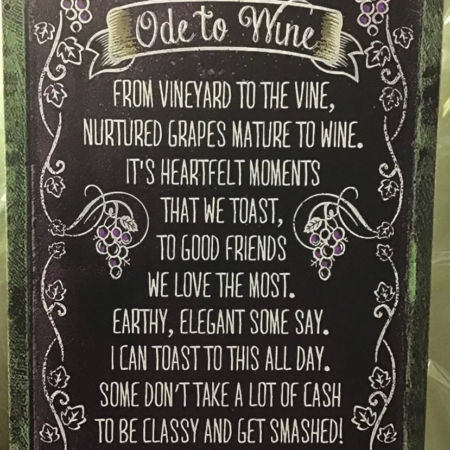 Ode To Wine Tin-Sign