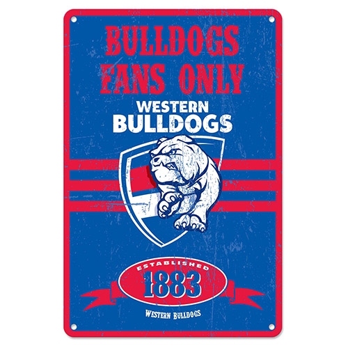 AFL Western Bulldogs Retro Tin Sign