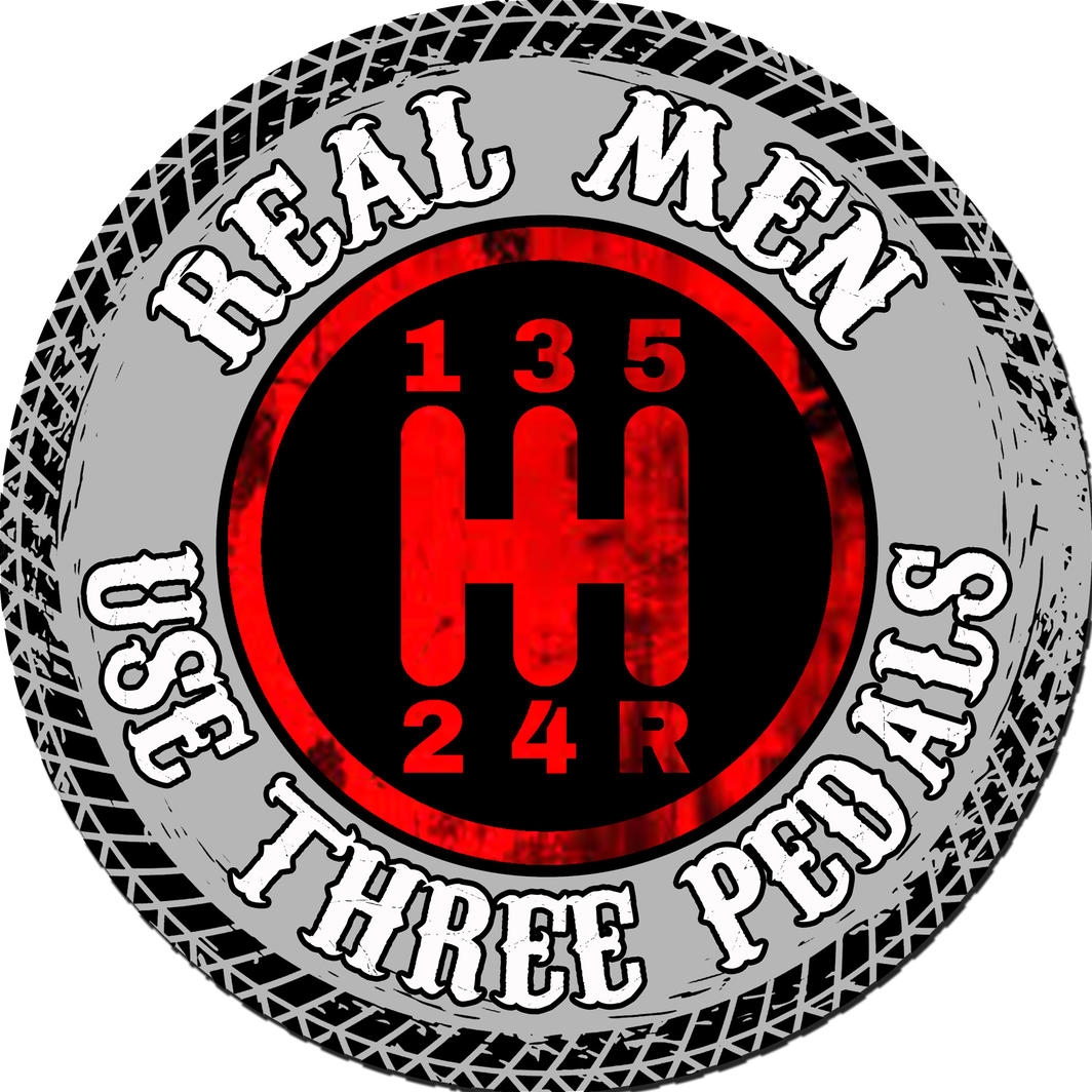 Three-Pedals Round Tin Sign