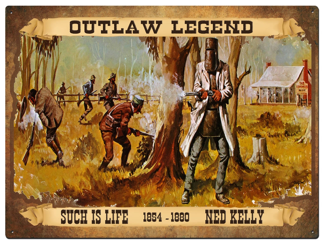 Ned Kelly Outlaw-Legend Tin-Sign