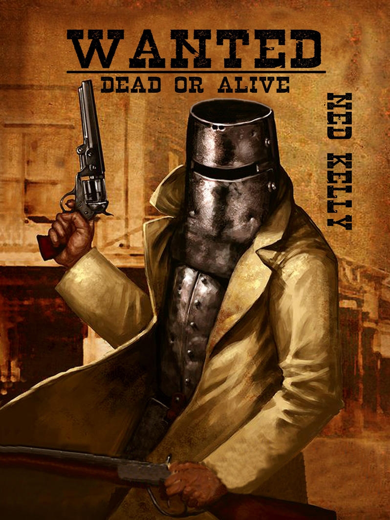Ned Kelly Dead-Or-Alive Tin-Sign