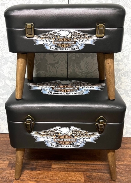 Harley Davison Set Of 2 Storage Seats