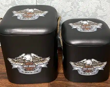 Harley Davidson Set Of 2 Storage Stools