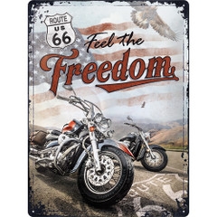 Route 66 Freedom Tin Plate-Sign