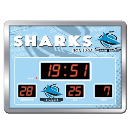 NRL Cronulla Sutherland Sharks LED Scoreboard-Clock