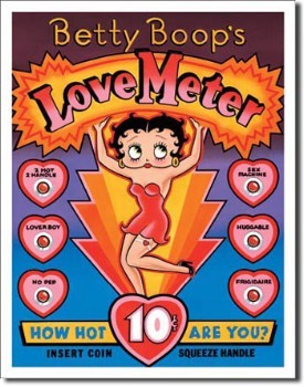 Betty Boop's Love-Meter Tin-Sign