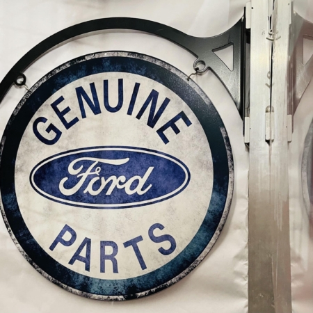 Ford Genuine-Parts Double-Sided Tin-Metal-Sign with Hanger