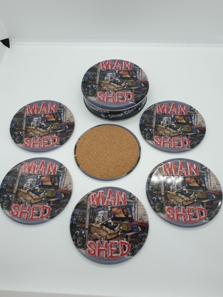 Man Shed Set Of 6 Coasters