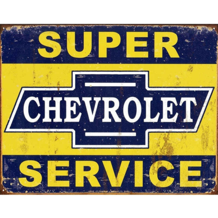 Chevrolet Super Service Tin Sign