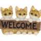  Cats with Flowers Welcome Sign 