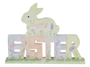 Bunny On Easter Sign