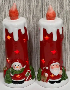 Christmas Candles Light Up 18cm