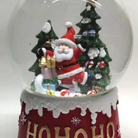 Santa Ho Ho Ho LED Snow Globe