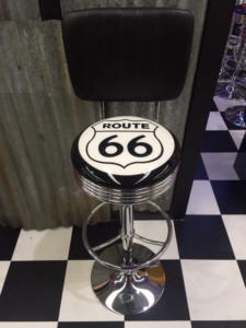 Route 66 Bar Stool with Back