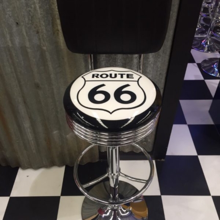 Route 66 Bar Stool with Back
