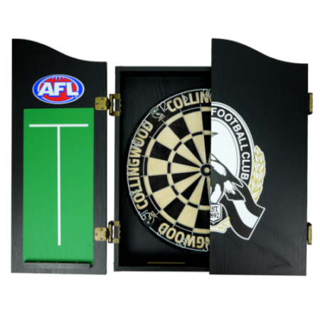 AFL Collingwood Dartboard Cabinet