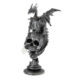 Antique Silver Dragon On Skull Globe