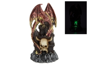 Dragon On Skull Tower 27cm