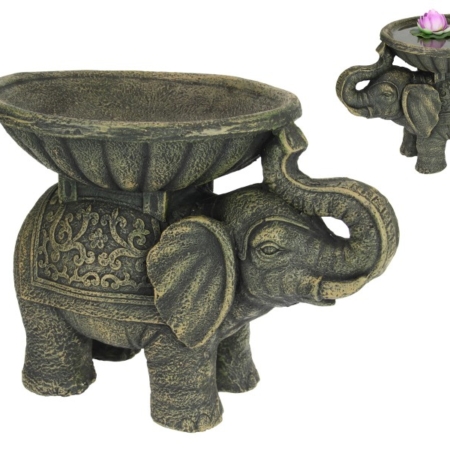 40cm Elephant Holding A Bowl