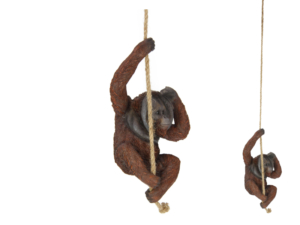 Orangutan Hanging On Rope 26cm