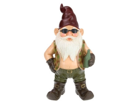 Biker Gnome in Camo 42cm