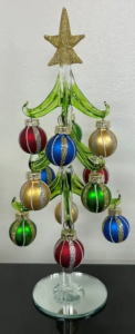 Christmas Tree Coloured Baubles 25cm