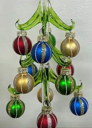 Christmas Tree Coloured Baubles 25cm