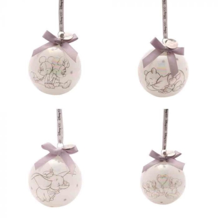 Disney Love Set Of 4 Baubles