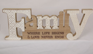 Family Plaque mdf 40cm