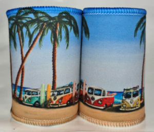 Kombi Ute On Beach Stubby Holder