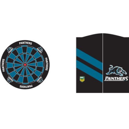 NRL Penrith Panthers Dartboard & Cabinet