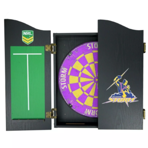 NRL Melbourne Storm Dart Board & Cabinet