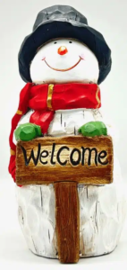 Snowman Welcome Sign 31cm