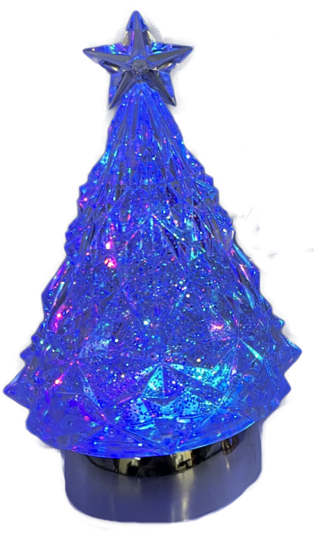 LED Water Globe Tree - Silver Base