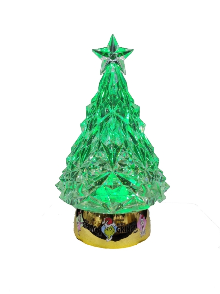 Grinch Water Globe Green Tree Gold A Base