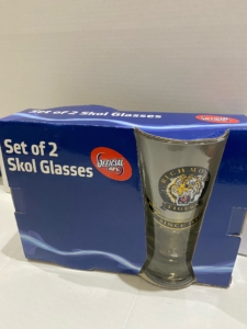 AFL Richmond Set Of 2 Skol Glasses