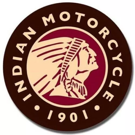 Indian Motorcycles 1901 Round Tin Sign