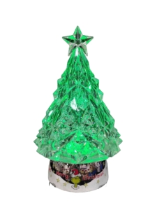 Grinch Water Globe Green Tree Silver Base