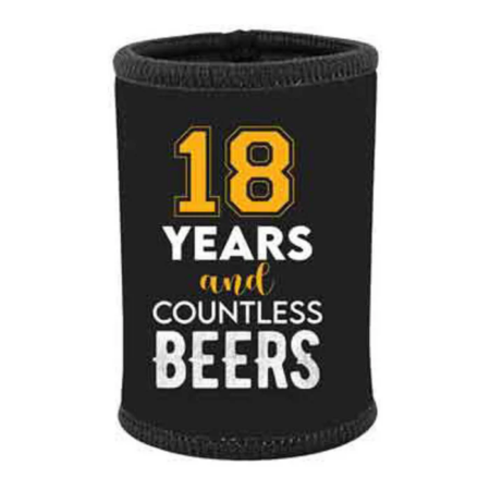 18 Years & Countless Beers Stubby Holder