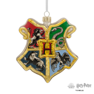 Hallmark Christmas Ornament Hogwarts Crest Blown Glass